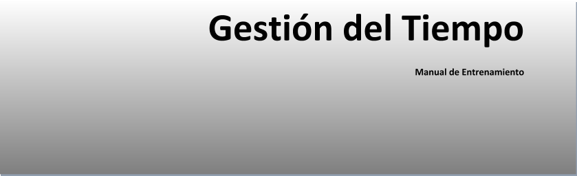 Gestión del Tiempo