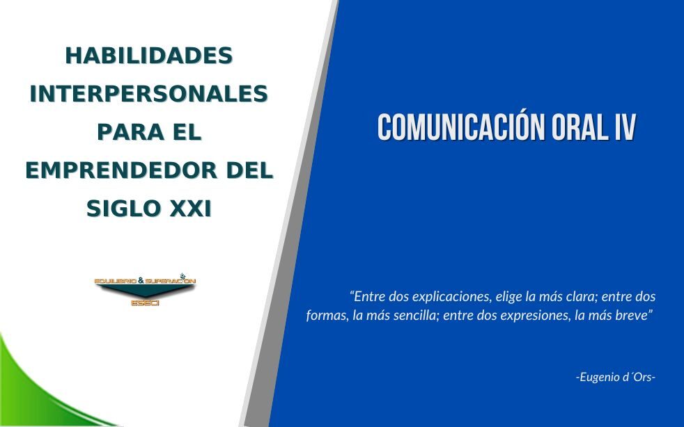 Comunicación Oral IV
